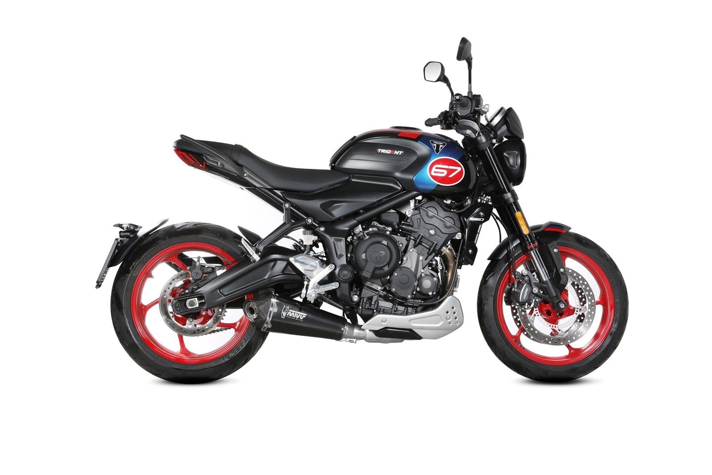 Výfuk kompletní 3x1 MIVV DELTA RACE T.029.KDRB černá pro TRIUMPH Trident 660 2025-2026 - Obrázek 2
