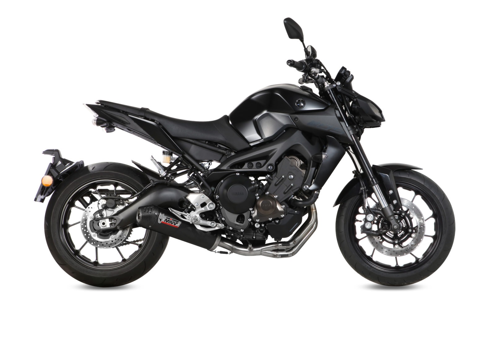 Výfuk kompletní 3x1 MIVV OVAL Y.042.L3C Karbon / Karbonové víčko pro YAMAHA MT-09 850 / 890 2013-2020 - Obrázek 2