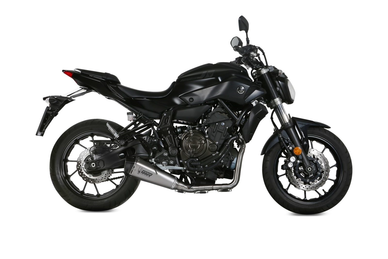 Výfuk kompletní 2x1 MIVV DELTA RACE Y.044.LDRX Stainless Steel / Carbon cap pro YAMAHA MT-07 700 2014-2020 - Obrázek 2