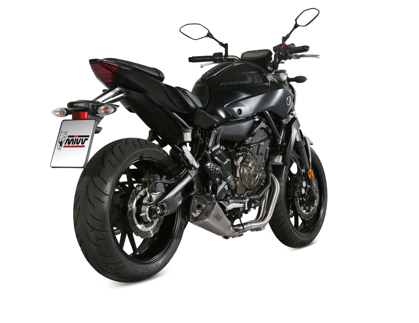 Výfuk kompletní 2x1 MIVV DELTA RACE Y.044.LDRX Stainless Steel / Carbon cap pro YAMAHA MT-07 700 2014-2020 - Obrázek 3