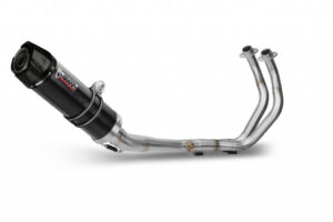 Výfuk kompletní 2x1 MIVV GP Y.045.LXBC Černý s uhlíkovou koncovkou pro YAMAHA MT-07 700 2014-2024