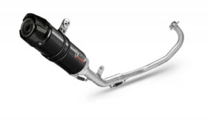 Výfuk kompletní 1x1 MIVV GP Y.047.LXBC Černý s uhlíkovou koncovkou pro YAMAHA YZF-R 125 2014-2018, YAMAHA MT 125 2015-2019