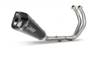 Výfuk kompletní 2x1 MIVV DELTA RACE Y.074.LDRB Černá nerezová ocel pro YAMAHA MT-07 700 2021-2024