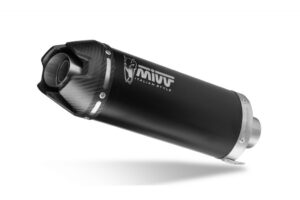 Výfuk kompletní 3x1 MIVV AK-1 Y.078.LZK Černý s uhlíkovou koncovkou pro YAMAHA MT-09 850 / 890 2024-2026, YAMAHA YZF-R9 2025