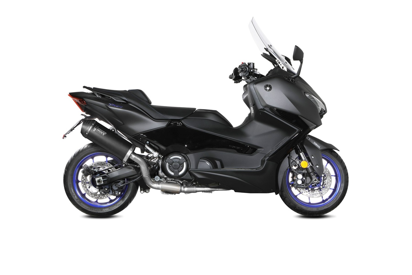 Výfuk kompletní 2x1 MIVV OVAL Y.080.LVC Černý s uhlíkovou koncovkou pro YAMAHA XP 560 T-MAX 2025-2026 - Obrázek 2