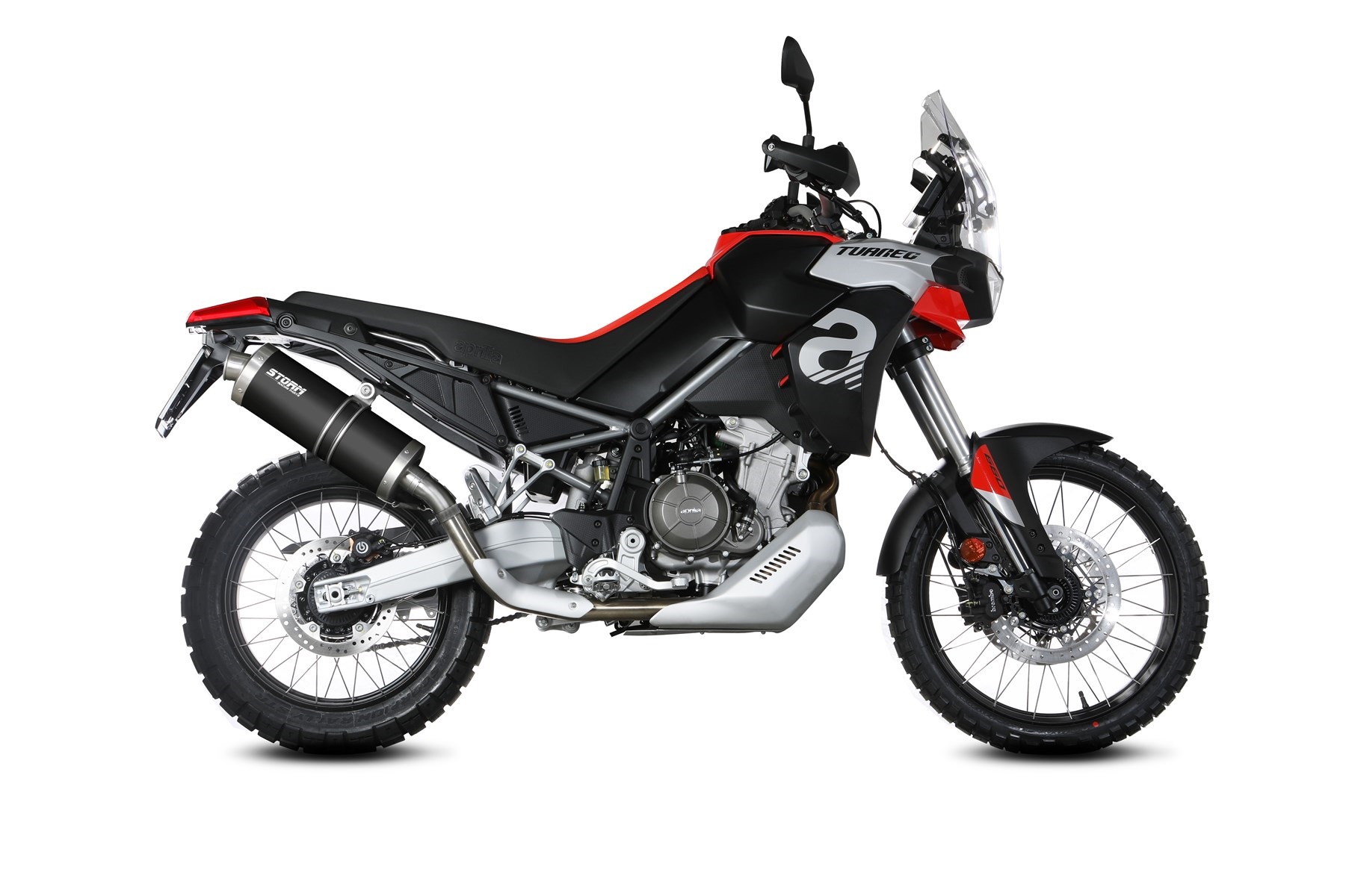 Koncovka výfuku STORM OVAL A.017.LX2B černá pro APRILIA Tuareg 660 2022-2026 - Obrázek 2