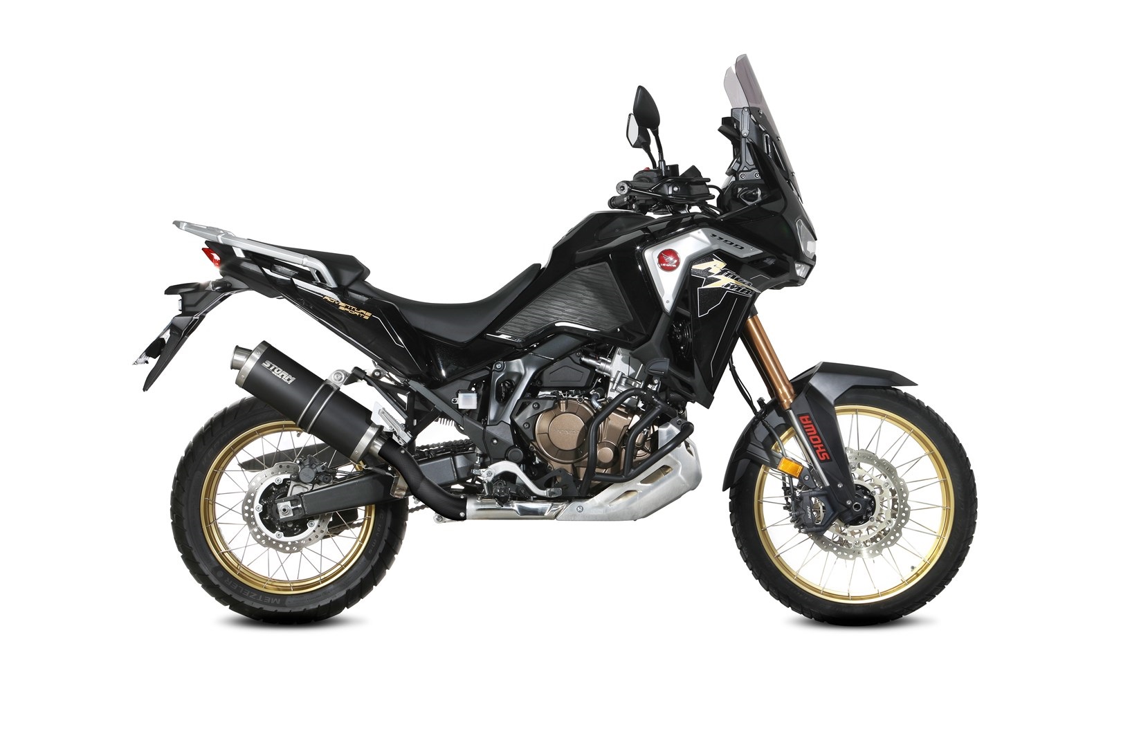 Koncovka výfuku STORM OVAL H.079.LX2B černá pro HONDA CRF 1100 L Africa Twin 2020-2026 - Obrázek 3