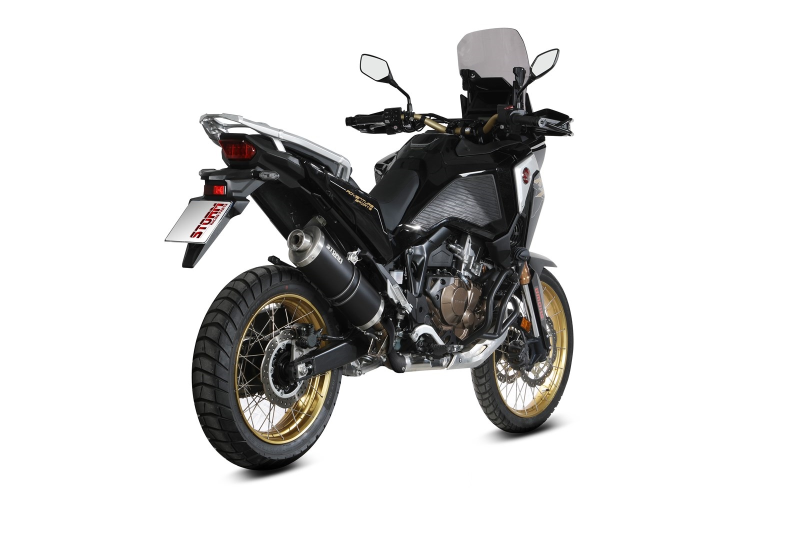 Koncovka výfuku STORM OVAL H.079.LX2B černá pro HONDA CRF 1100 L Africa Twin 2020-2026 - Obrázek 2