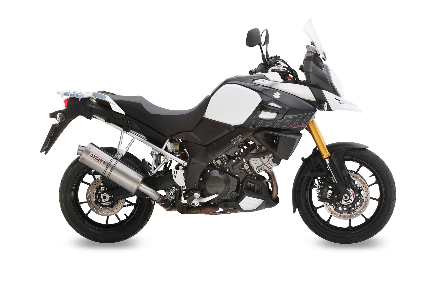Koncovka výfuku STORM OVAL S.042.LX2 Nerez pro SUZUKI DL 1000 V-STROM 2014-2020, SUZUKI DL 1050 V-STROM 2020-2026 - Obrázek 2