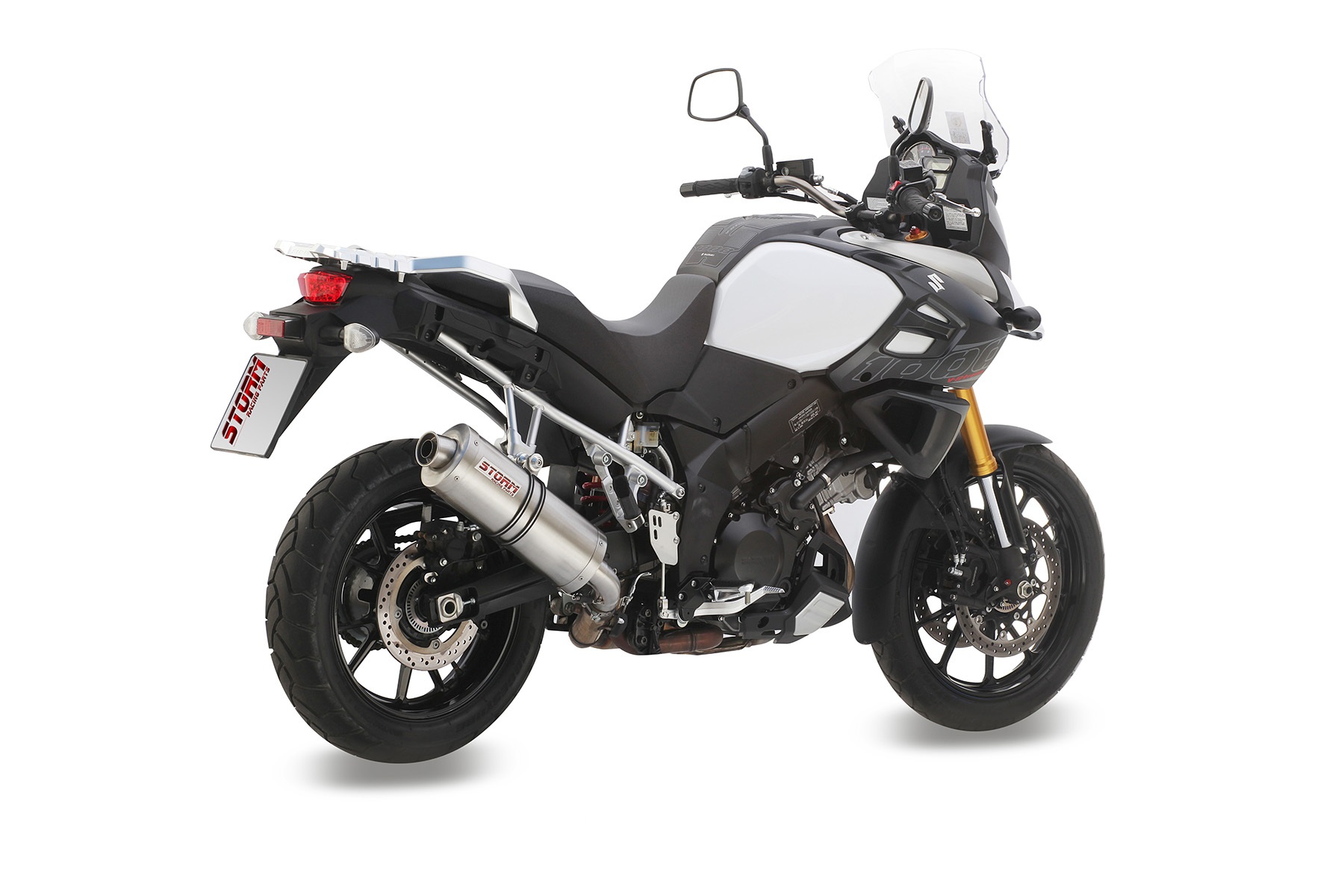 Koncovka výfuku STORM OVAL S.042.LX2 Nerez pro SUZUKI DL 1000 V-STROM 2014-2020, SUZUKI DL 1050 V-STROM 2020-2026 - Obrázek 3