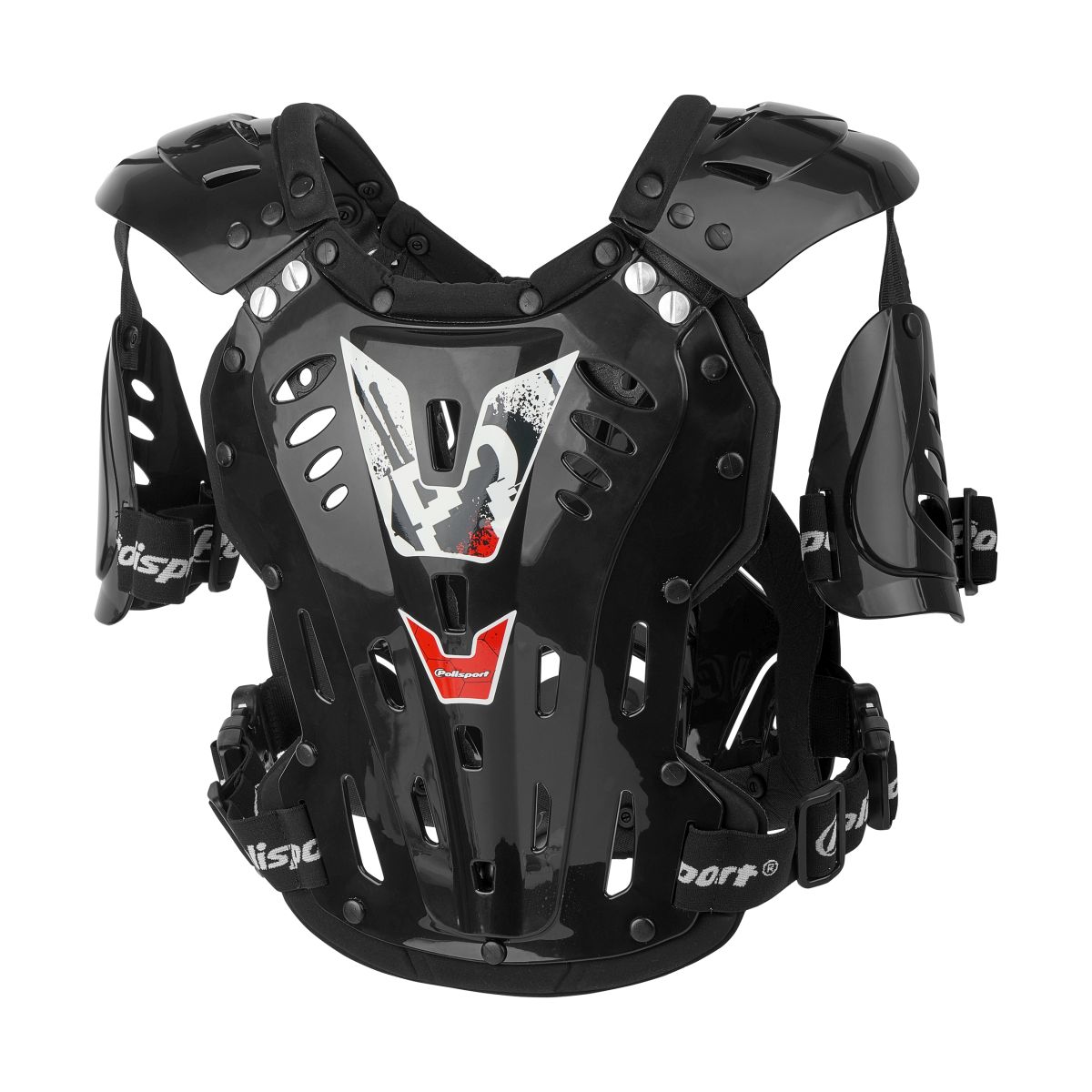 Chránič hrudi POLISPORT XP2 ADULT 8000300013 černá/stříbrná/černá - Obrázek 2