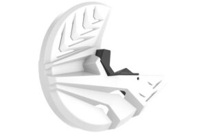 Kryt předního brzdového kotouče se spodním krytem vidlice POLISPORT PERFORMANCE 8151100002 bílá/černá pro KAWASAKI KX 250 (F) 4T 2013-2020, KAWASAKI KX 450 (F) 2015-2018
