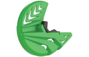 Kryt předního brzdového kotouče se spodním krytem vidlice POLISPORT PERFORMANCE 8151100003 zelená 05/černá pro KAWASAKI KX 250 (F) 4T 2013-2020, KAWASAKI KX 450 (F) 2015-2018