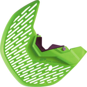 Kryt předního brzdového kotouče se spodním krytem vidlice POLISPORT PERFORMANCE 8158100003 zelená pro KAWASAKI KX 250 (F) 4T 2013-2020, KAWASAKI KX 450 (F) 2015-2018