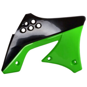 Spoilery chladiče POLISPORT 8412900004 (pár) černá/zelená 05 pro KAWASAKI KX 450 (F) 2009-2011