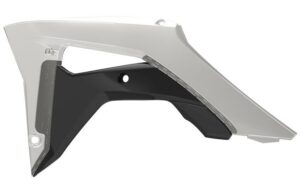 Spoilery chladiče POLISPORT 8414800005 průhledno/černá pro HONDA CRF 450 R 2017-2020, HONDA CRF 250 R 2018-2021