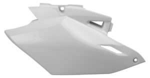Boční číslové tabulky POLISPORT 8416600003 (pár) bílá pro YAMAHA WR 450 F 2012-2015