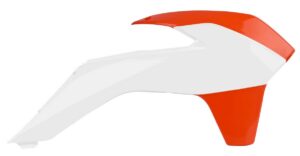 Spoilery chladiče POLISPORT 8417400001 (pár) bílo/oranžová KTM