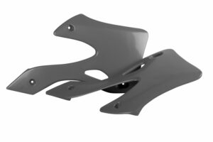Plastové kryty chladiče POLISPORT 8419200011 Nardo šedá pro KAWASAKI KX 125 1999-2002, KAWASAKI KX 250 2T 1999-2002