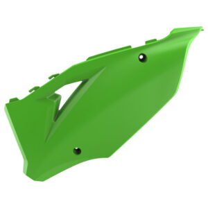 Boční číslové tabulky POLISPORT 8425900001 (pár) restyling zelená pro KAWASAKI KX 125 2003-2008, KAWASAKI KX 250 2T 2003-2008
