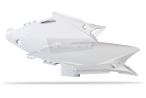 Boční číslové tabulky POLISPORT 8600700001 (pár) bílá pro HONDA CR 125 R 2002-2007, HONDA CR 250 R 2002-2007