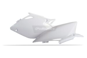 Boční číslové tabulky POLISPORT 8600900001 (pár) bílá pro HONDA CRF 450 R 2002-2004