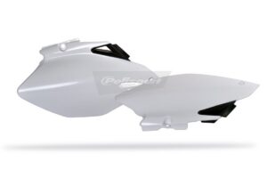 Boční číslové tabulky POLISPORT 8602900001 (pár) černá/bílá pro YAMAHA YZ 250 F 2006-2009, YAMAHA YZ 450 F 2006-2009