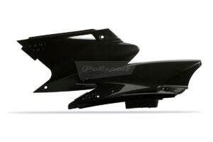 Boční číslové tabulky POLISPORT 8603000002 (pár) černý pro KAWASAKI KX 250 (F) 4T 2006-2008