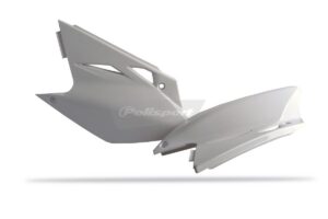 Boční číslové tabulky POLISPORT 8603100001 (pár) bílá pro KAWASAKI KX 450 (F) 2005-2008
