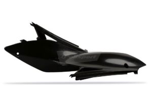 Boční číslové tabulky POLISPORT 8604800002 (pár) černý pro KAWASAKI KX 250 (F) 4T 2009-2012, KAWASAKI KX 450 (F) 2009-2011