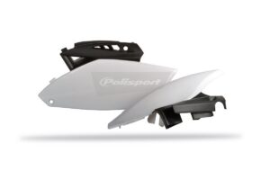 Boční číslové tabulky POLISPORT 8605600001 (pár) černá/bílá pro YAMAHA YZ 250 F 2010-2013