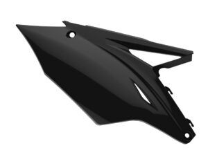 Boční číslové tabulky POLISPORT 8608200003 (pár) černý pro KAWASAKI KX 250 (F) 4T 2017-2020, KAWASAKI KX 450 (F) 2016-2018