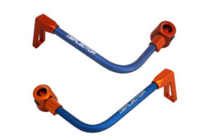 Chrániče páček ACCOSSATO DE003 s modrou hadicí a kloubem right + left , aluminium