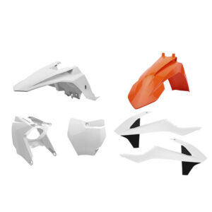 Sada plastů POLISPORT 90711 (s bočními tabulkami & kryty airboxu) OEM barva pro KTM SX 65 2016-2023