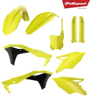 Sada plastů POLISPORT 90743 neonově žlutá pro KAWASAKI KX 250 (F) 4T 2017-2018