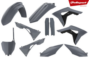 Sada plastů POLISPORT 90823 šedá pro HONDA CRF 450 R 2017-2018, HONDA CRF 250 R 2018