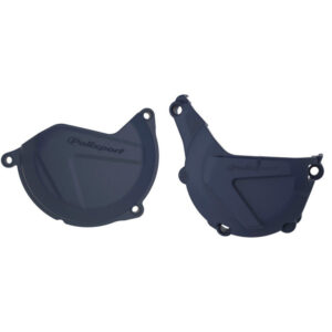 Sada krytu spojkového víka a krytu víka zapalování POLISPORT 90990 modrá pro HUSQVARNA FE 501 2014-2016, HUSQVARNA FE 450 2014-2016
