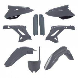 Sada plastů POLISPORT 91312 Šedá Nardo pro HONDA CR 125 R 2002-2007, HONDA CR 250 R 2002-2007