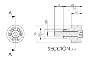 Adaptér na zpětné zrcátko PUIG 9764N černý na konec řídítek