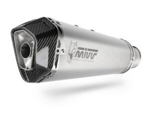 Koncovka výfuku MIVV DELTA RACE H.066.LDRX Nerez / Karbonové víčko pro HONDA X-ADV 750 2017-2026, DUCATI Multistrada V4 / V4S / Sport 1158 2017-2023