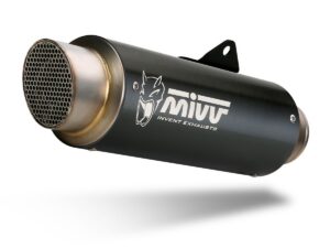 Koncovka výfuku MIVV GP PRO H.066.LXBP Černá ocel pro HONDA X-ADV 750 2017-2026, DUCATI Multistrada V4 / V4S / Sport 1158 2017-2023