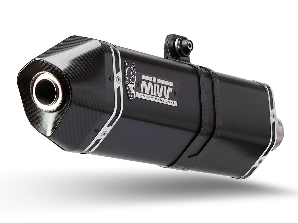 2 koncovky výfuku MIVV SPEED EDGE S.052.LRB Černá ocel pro SUZUKI GSX 1300 Hayabusa / SE 2008-2017
