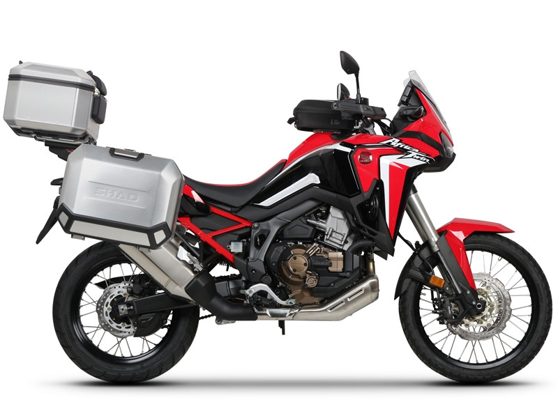 Kompletní sada hliníkových kufrů SHAD TERRA, 48L topcase 36L/47L boční kufry, včetně montážní sady a plotny SHAD HONDA CRF 1100 Africa Twin