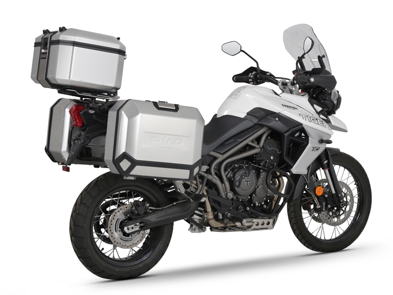 Kompletní sada hliníkových kufrů SHAD TERRA, 37L topcase 36L/47L boční kufry, včetně montážní sady a plotny SHAD TRIUMPH Tiger 800 - Obrázek 3