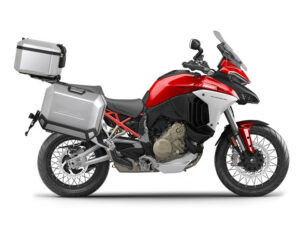 Kompletní sada hliníkových kufrů SHAD TERRA, 48L topcase 47L/47L boční kufry, včetně montážní sady a plotny SHAD Ducati Multistrada 1200 V4