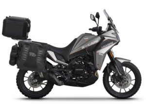 Kompletní sada bočních adventure brašen SHAD TERRA TR40 a  černého hliníkového 37L topcase, včetně montážní sady SHAD Moto Morini X-Cape 649