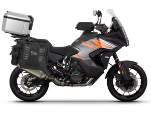 Kompletní sada bočních adventure brašen SHAD TERRA TR40 a hliníkového 48L topcase, včetně montážní sady SHAD KTM Super Adventure 1290 (R, S)