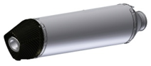 Tlumič a uhlíková krytka MIVV STRONGER ACC.73.025.SXC Nerez