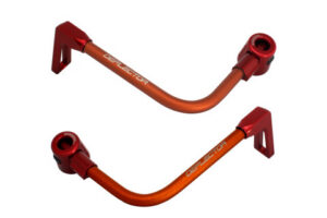 Chrániče páček ACCOSSATO DE003 s oranžovou hadicí a kloubem right + left , aluminium