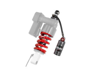 Zadní MONOSHOCK tlumič BITUBO VXU pro SHOWA ESA OEM s externí nádobkou (piggyback) a dvojitým nastavením komprese, osazeno pružinou Bitubo pro BMW R 1200 GS 2005-2012